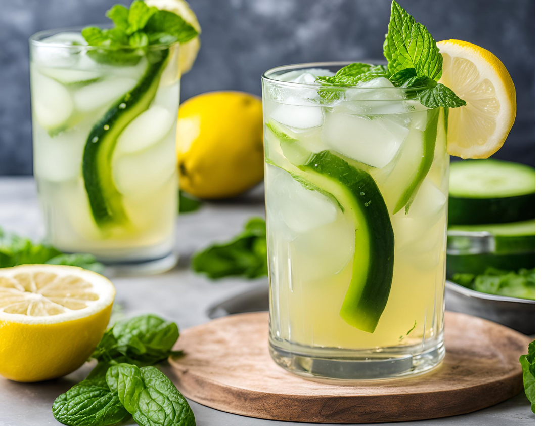 cucumber lime mint mocktail