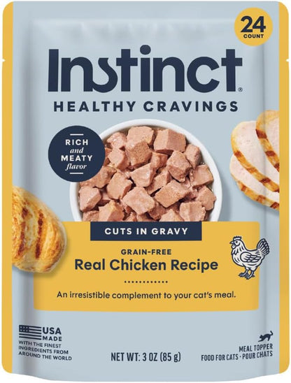 Healthy Cravings Grain Free Real Chicken Recipe Natural Wet Cat Food Topper by Nature'S Variety, 3 Ounce (Pack of 24)
