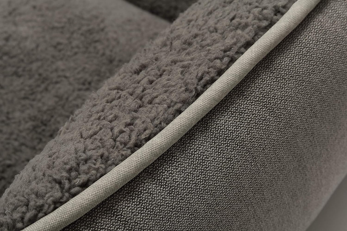 Rectangle Dog Bed Dog Beds for Small Dog Medium Dog Large Dog Washable Sleep Warm Dog Bed with Anti-Slip Bottom (Medium, Grey)