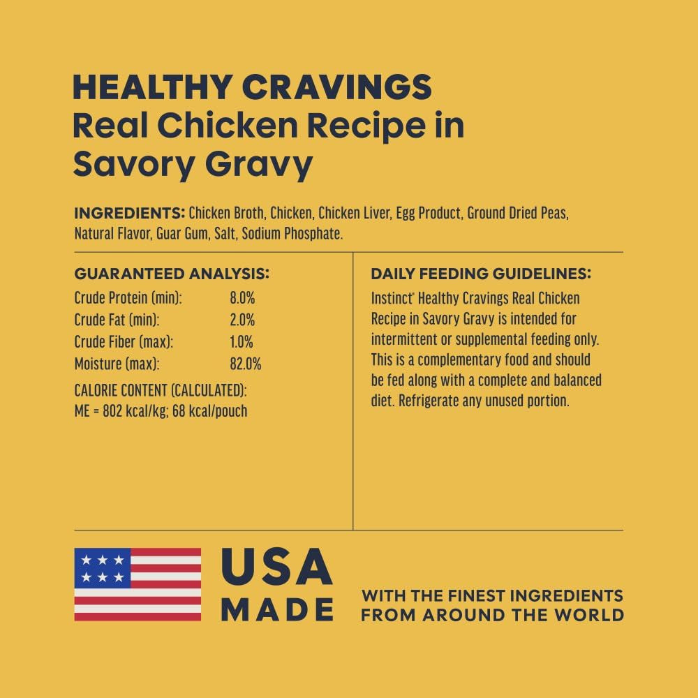 Healthy Cravings Grain Free Real Chicken Recipe Natural Wet Cat Food Topper by Nature'S Variety, 3 Ounce (Pack of 24)