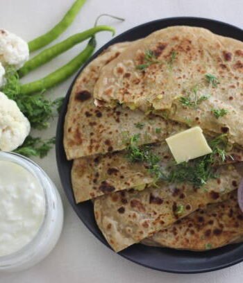 Gobhi Paratha (cauliflower flatbred) Gobhi partha