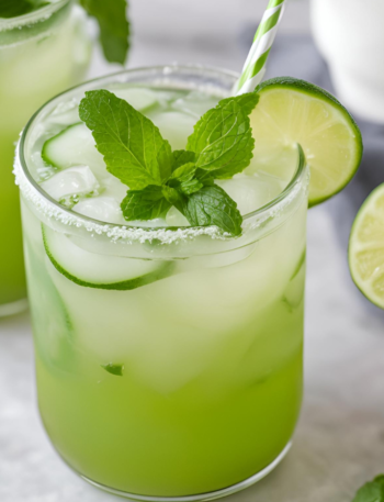 cucumber lime mint mocktail