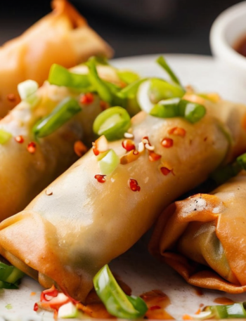 Homemade air fryer spring rolls